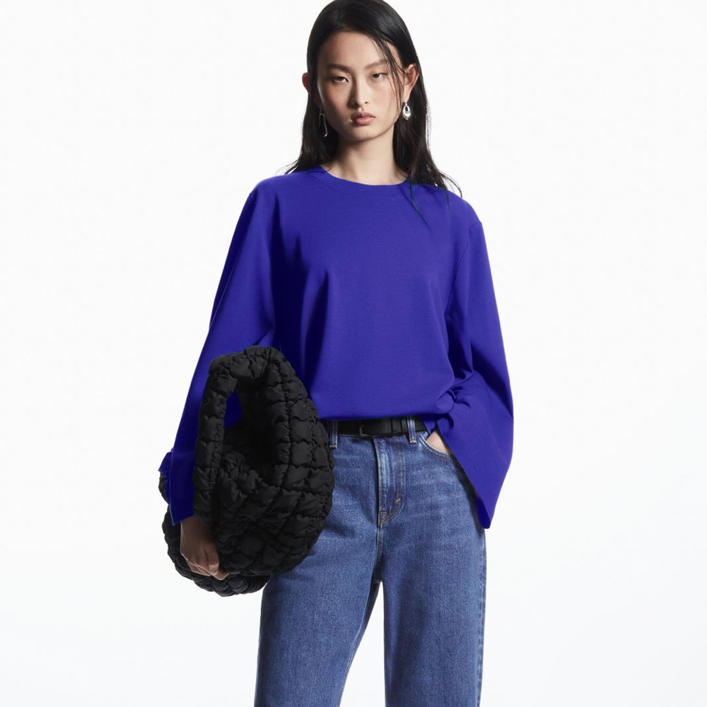 COS Bell-Sleeve Jersey Top, Small